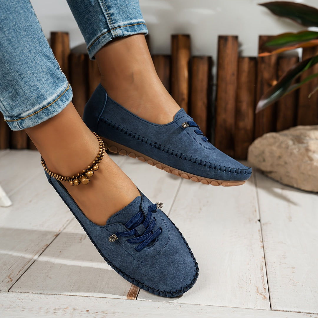 Aurora | Mocassins Flexíveis Confortáveis em Camurça