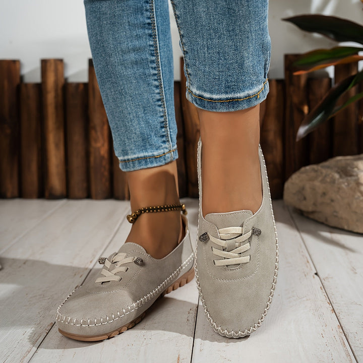 Aurora | Mocassins Flexíveis Confortáveis em Camurça