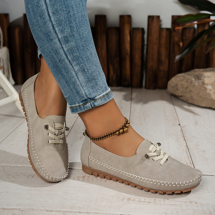 Aurora | Mocassins Flexíveis Confortáveis em Camurça