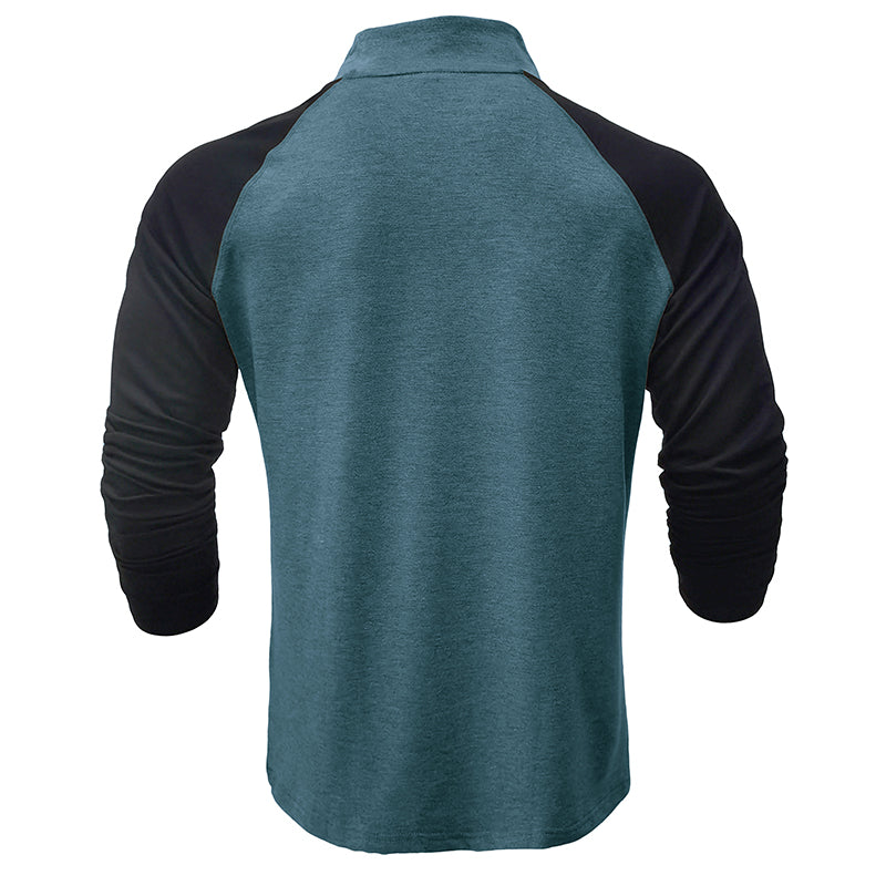 Camisa de algodão com gola subida