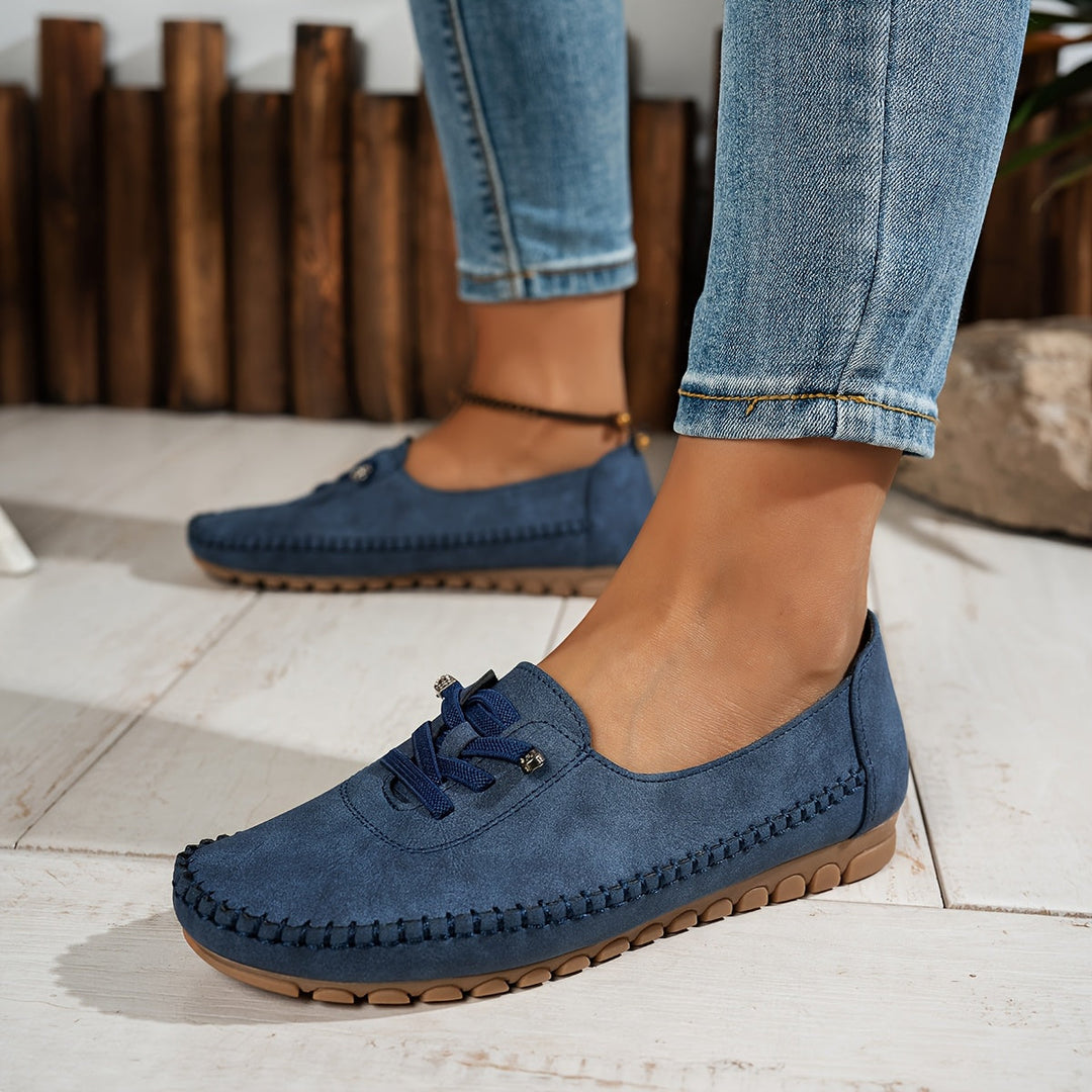 Aurora | Mocassins Flexíveis Confortáveis em Camurça