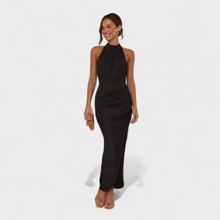 Camila - Vestido comprido com pregas