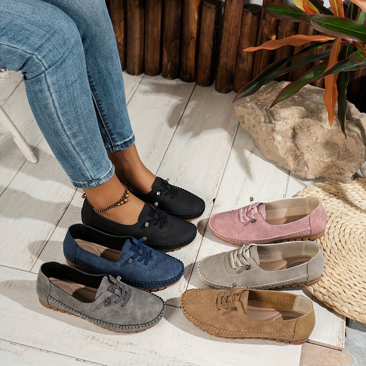 Aurora | Mocassins Flexíveis Confortáveis em Camurça