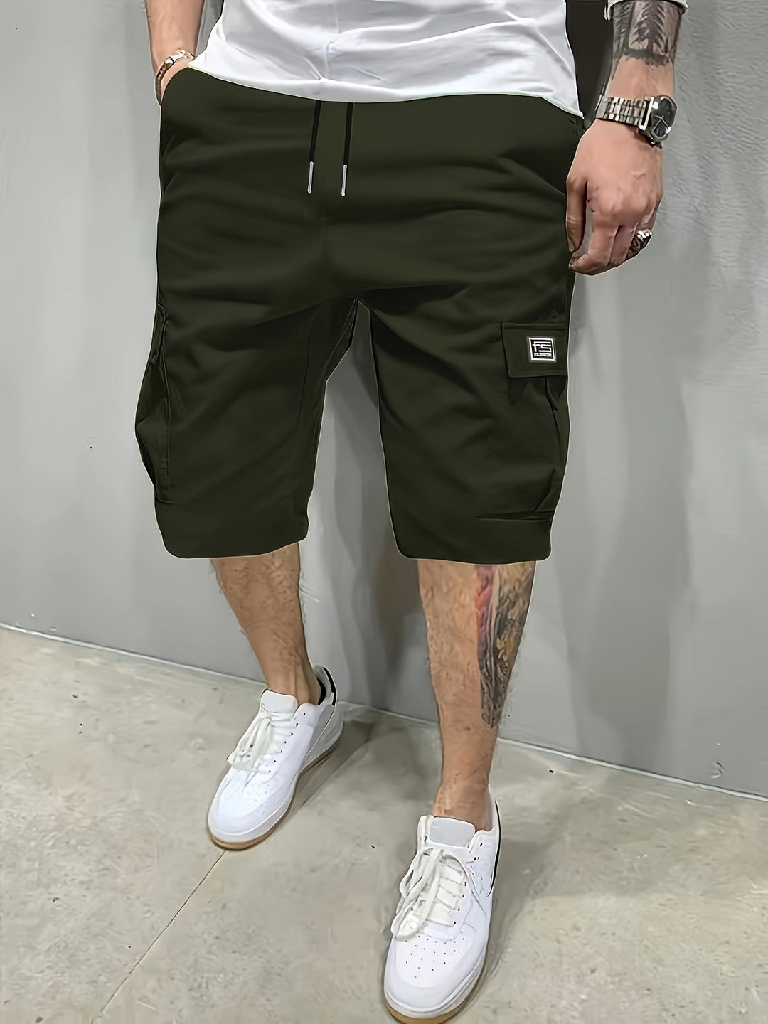 Martim - Calções Cargo com Cordão e Bolso Lateral